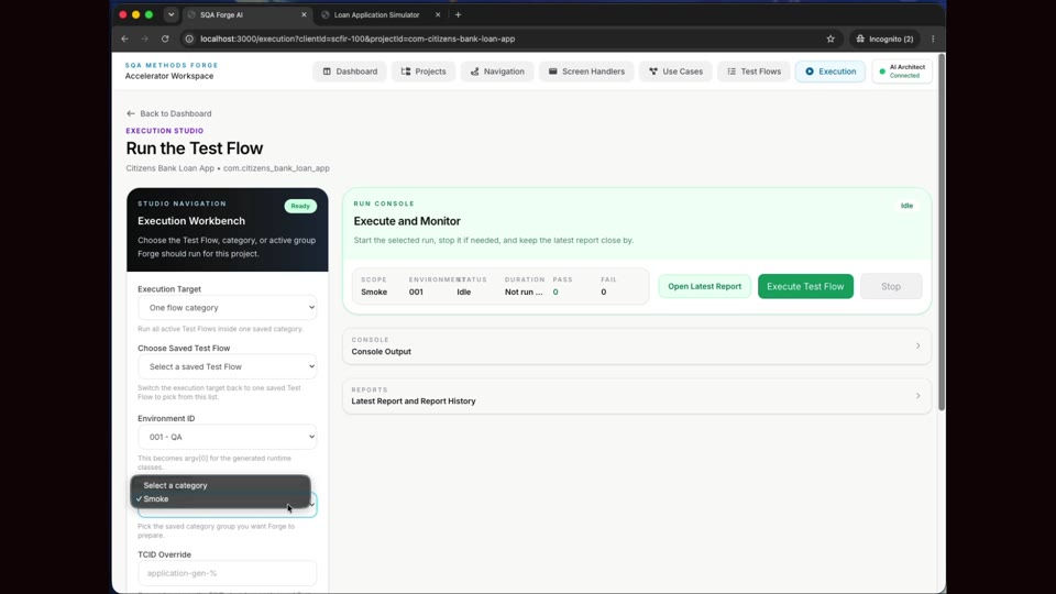 Forge Execution workspace