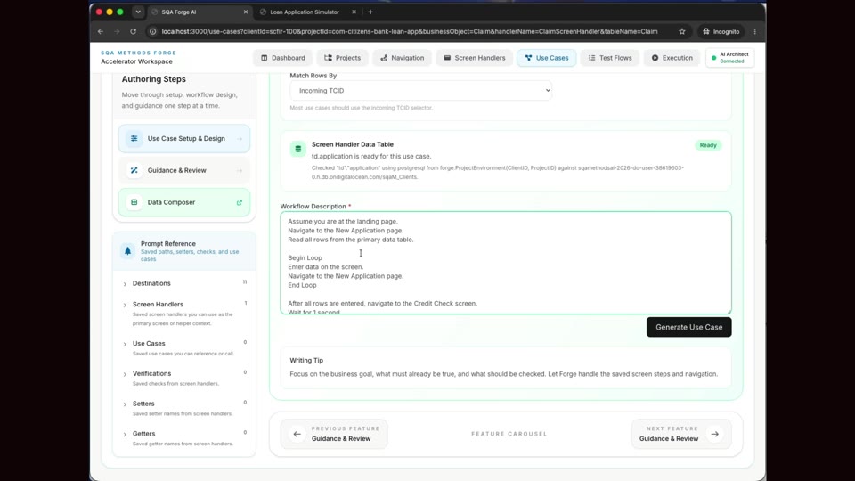 Forge Use Case workspace